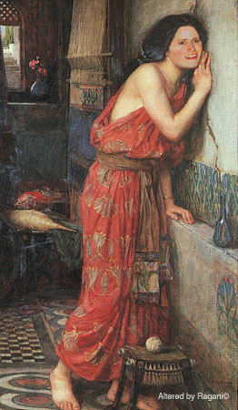 E by Waterhouse as Thisbe